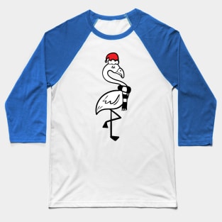 Christmas Flamingo Baseball T-Shirt